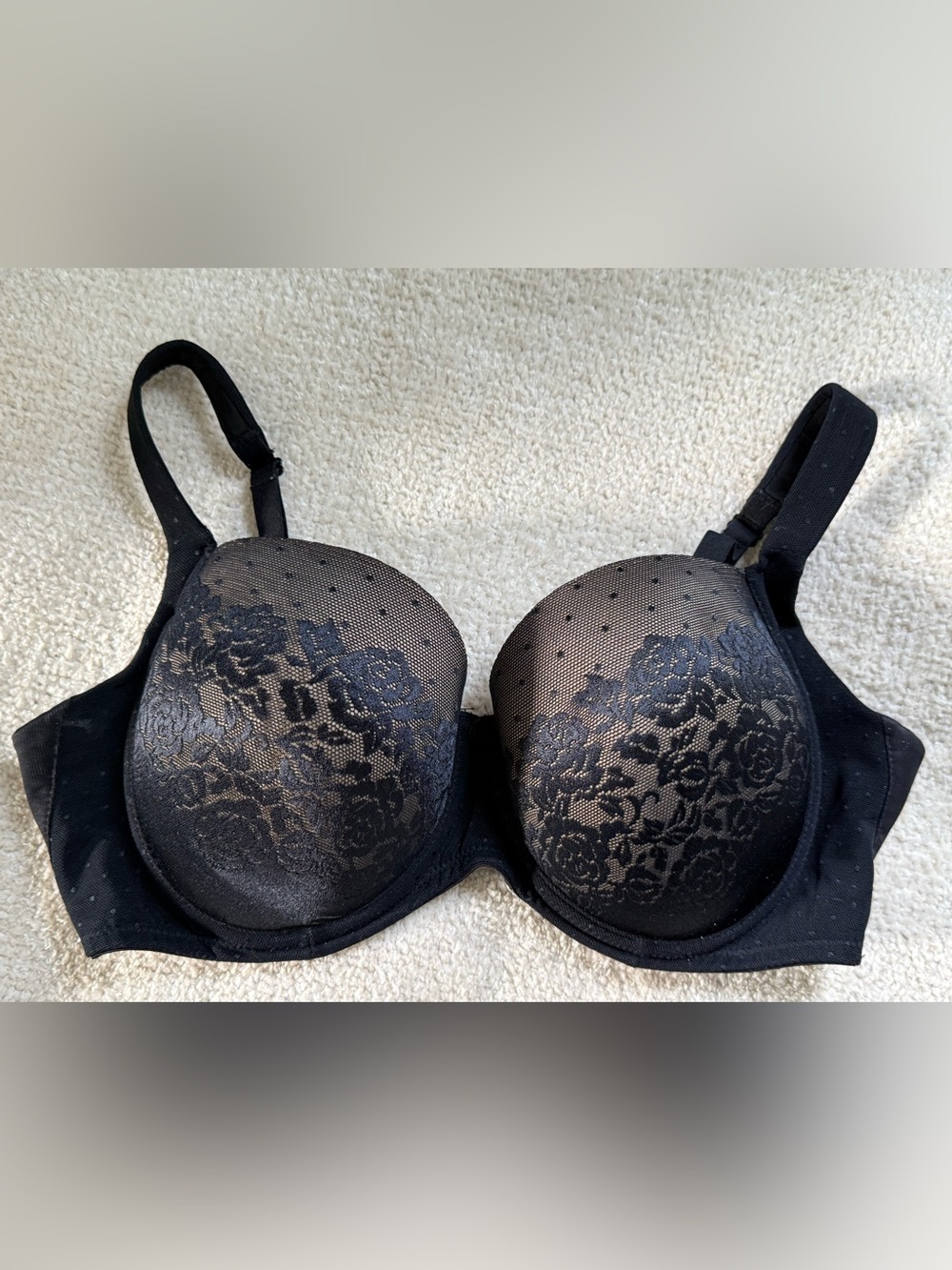 Soma Stunning Support Full Coverage Lace Bra Black 34DD